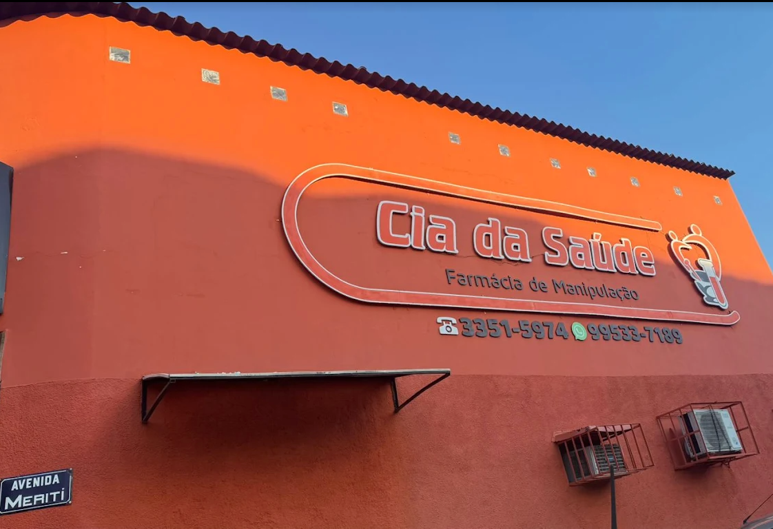 Fachada ilustrada da Cia da Saúde